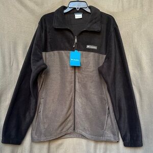 Columbia Regular Fit Two-Tone Fleece Jacket Steens Mountain Full-Zip Size Large